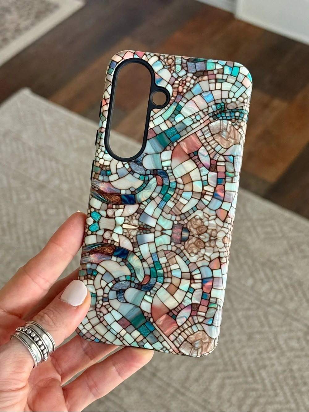 Mermaid Stained Glass Mosaic Tough Phone Case For Galaxy S25